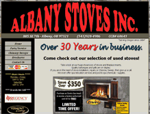 Tablet Screenshot of albanystoves.com